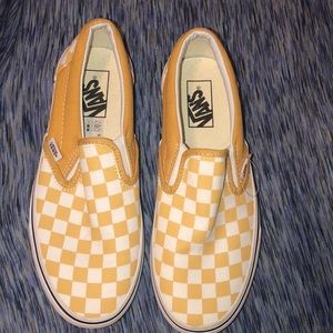 Yellow checkered vans